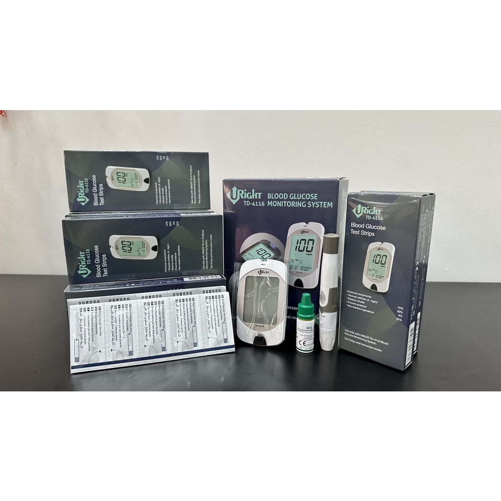 Combo Máy đo đường huyết và 50 kim lấy má.u + 50 que thử đường huyết Taidoc TD4116