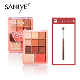 Bảng phấn mắt SANIYE E118 lâu trôi dễ sử dụng có cọ sẵn18g