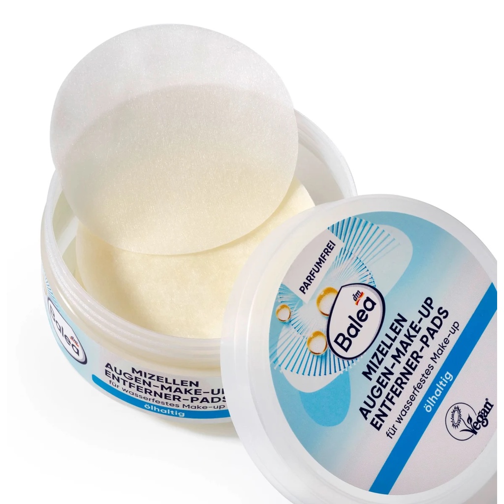 Miếng Tẩy Trang Mắt Ướt Balea Mizellen Augen Make Upentferner Pads