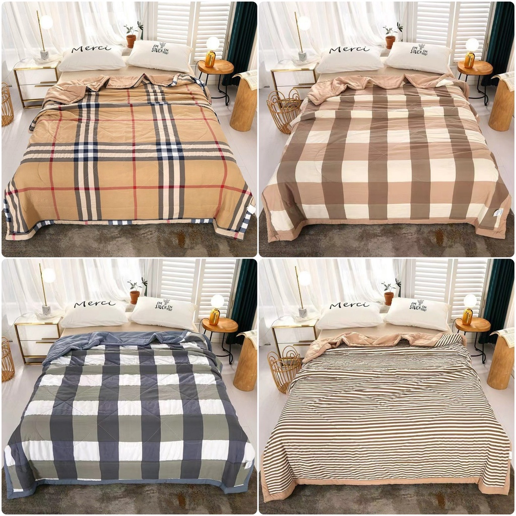 [SALE HOT] Chăn hè Munji kẻ sọc cotton 100% siêu mềm thoáng mát thích hợp cho mùa hè 2mx2m3