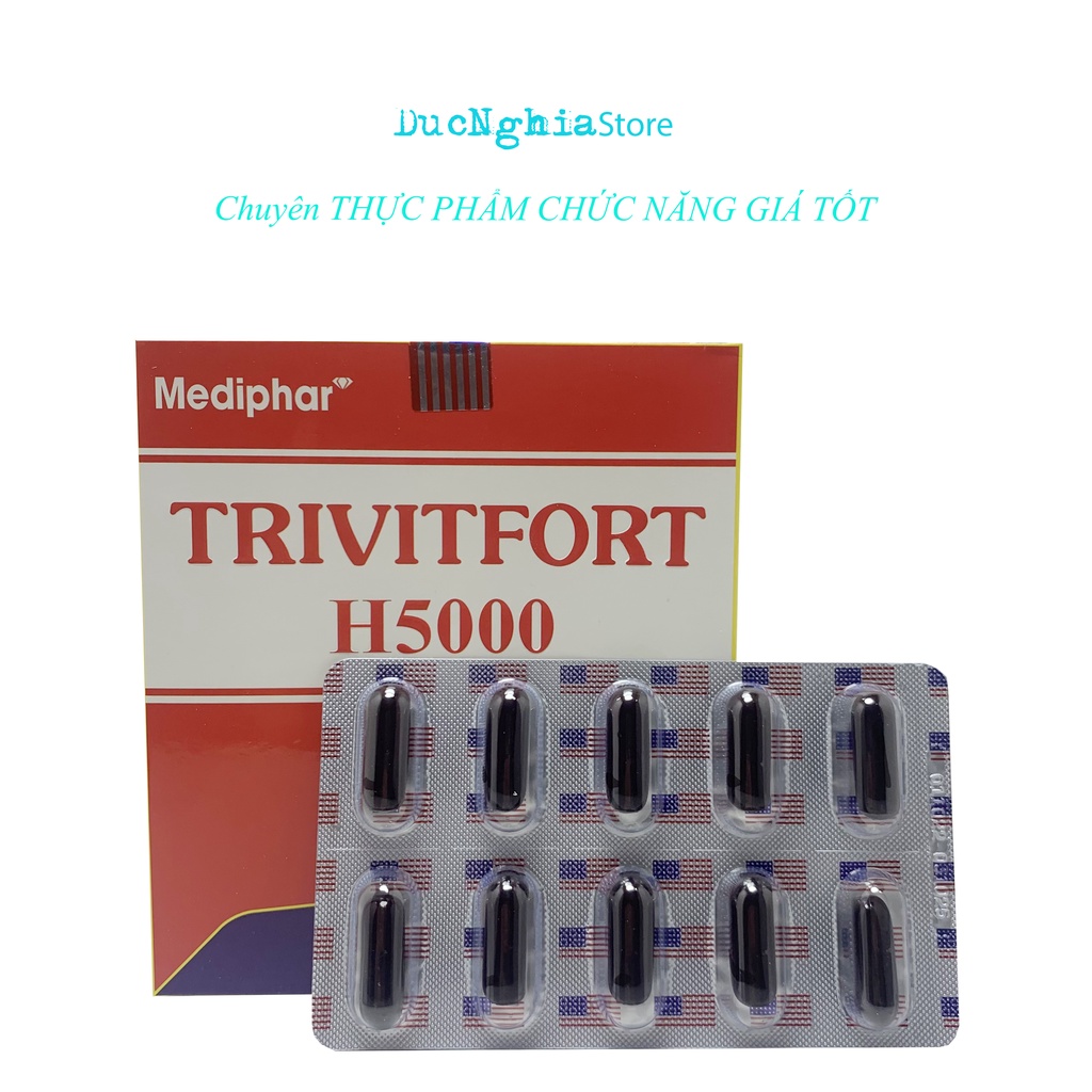 Viên uống bổ sung vitamin B1, B6, B12 cho cơ thể - TRIVITFORT H5000 – hộp 100 viên