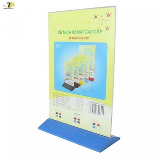 Kệ Mica 2 mặt A4 đứng - đế nhựa cao cấp xanh, đỏ, đen - E23 - 210 x 300mm