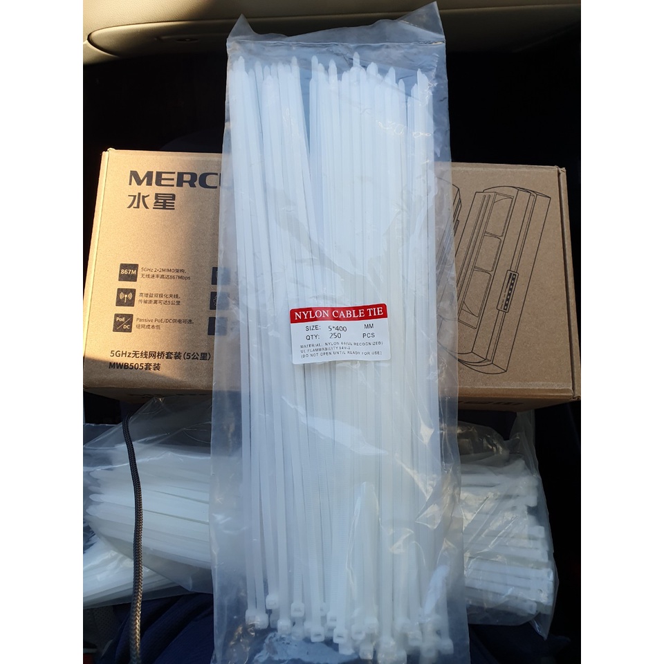Dây rút thít 40 cm (màu trắng)  bịch 250g