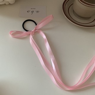 Dây cột tóc phối nơ dài, phụ kiện tóc phong cách hàn quốc