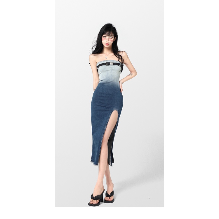 Đầm Denim Dáng Ôm Phong Cách Thời Trang Mùa Hè Mới 2023