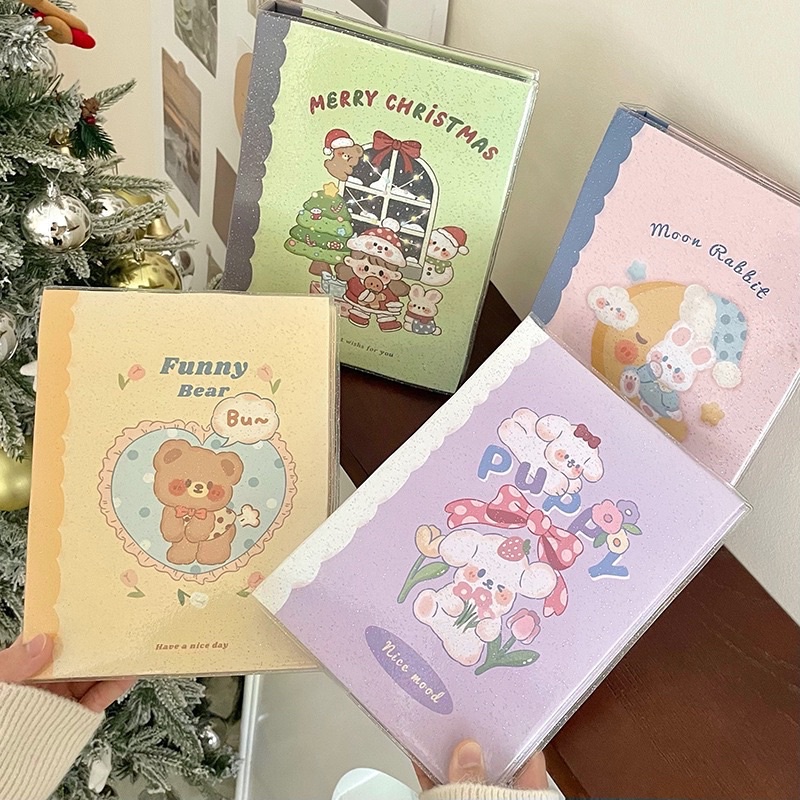 Binder A5 bìa cứng/ Kèm Vỏ bọc glitter lấp lánh ,Bìa Còng đựng card Sổ còng bìa cứng album