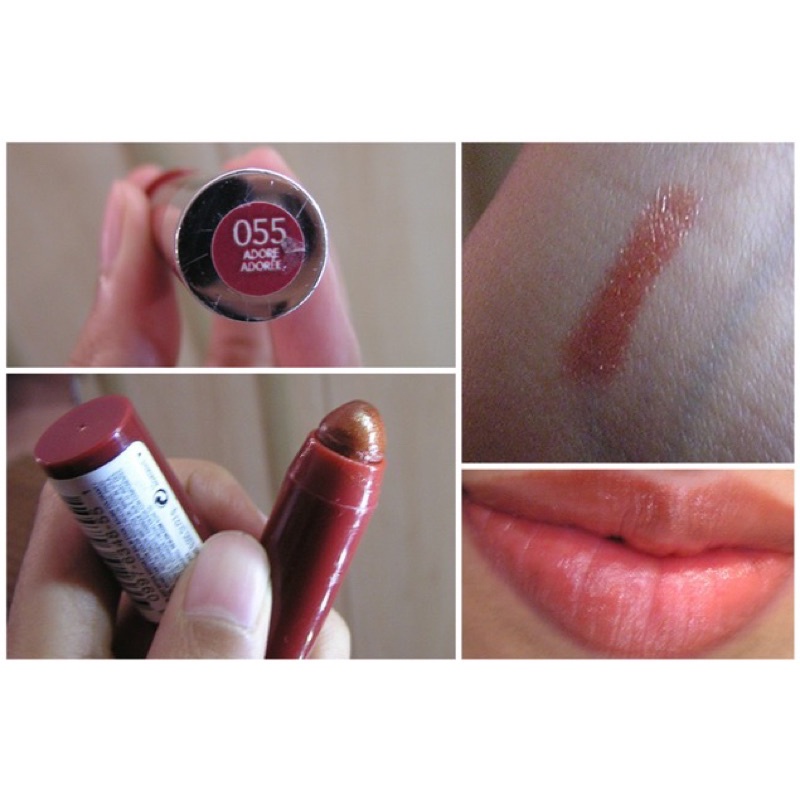 Son Sáp Bút chì Revlon Colorburst Balm Stain Adore 055. Màu đỏ nâu