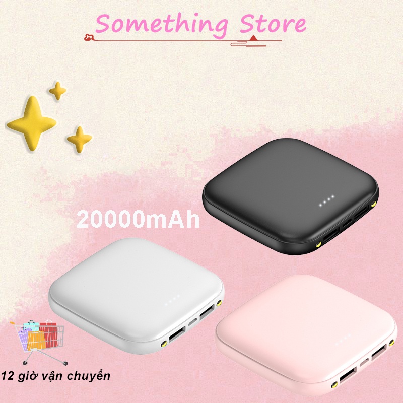 Sạc dự phòng mini công suất lớn 20000mah với đèn LED, pin sạc dự phòng di động