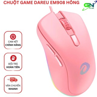 Chuột máy tính có dây gaming Dareu EM908 màu hồng