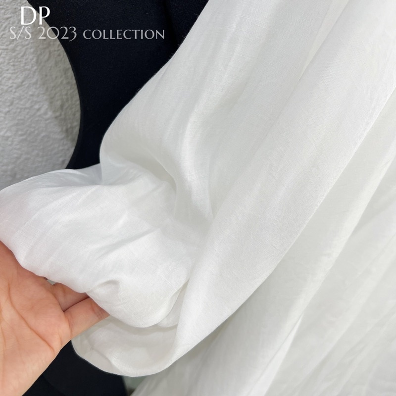 Váy tơ bồng đũi buộc eo không nhăn