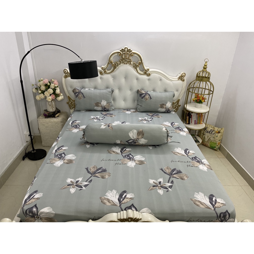 Bộ Drap Thun Hàn Quốc Mát Lạnh {4 MÓN} Cực Hot