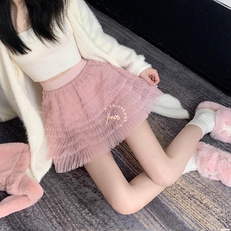 Chân váy nhung ngắn lưng cao dáng chữ a màu vàng đen thời trang thu đông cho nữ