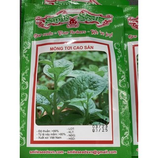 Hạt giống mồng tơi cao sản 20gr