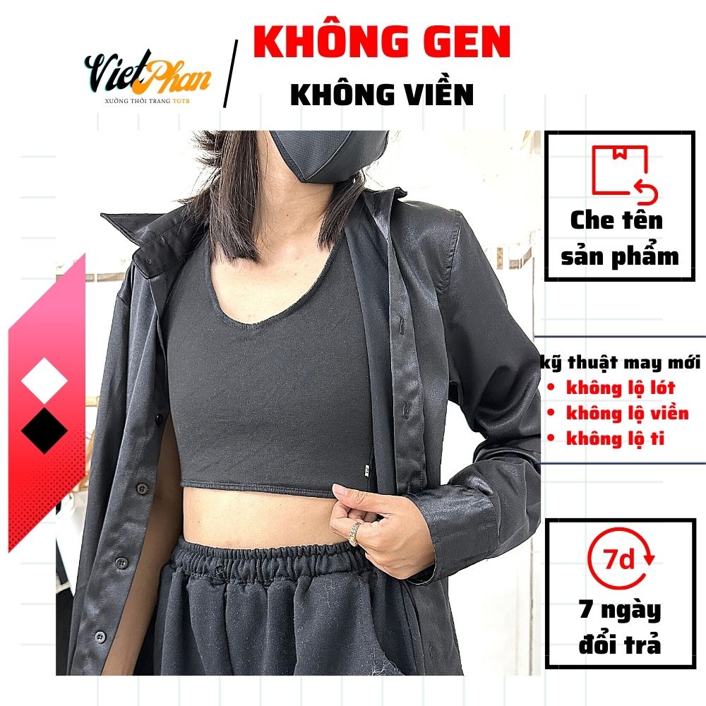 Áo Nịt Tomboy CHẤT COTTON - KHÔNG VIỀN KHÔNG LÓT shop TGTB không gây cộm cứng, khó chịu