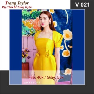Rập Giấy Váy Bút Chì V021