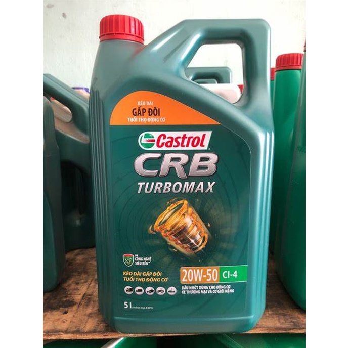 Dầu nhớt Castrol CRB Turbomax 15W40 20W50 CH-4 5L