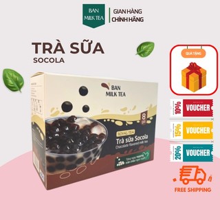 Trà Sữa Socola Ban Milk Tea Tự Pha Kèm Trân Châu 1 Hộp 8 Set