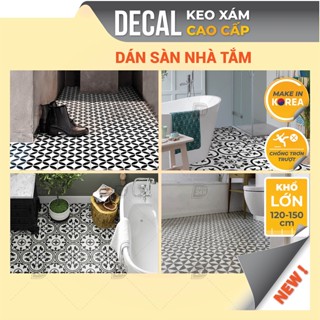 Decal Dán Sàn Phòng Tắm, Tolet Nhà Vệ Sinh Chống Nước, Trơn Trượt | Made in KOREA Size lớn 120-150cm