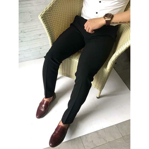 Quần tây âu nam Hàn quốc vải cotton co dãn 4 chiều thoáng mát, thấm hút mồ hôi