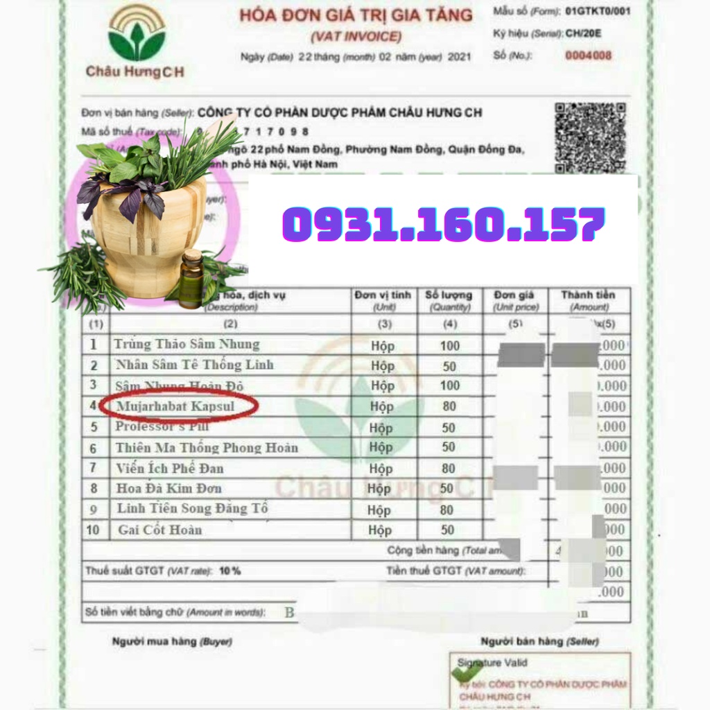 Viên Khớp Malaysia hộp 20 ống