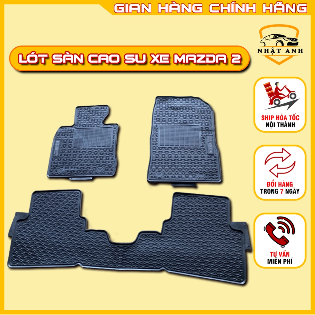 Tấm lót sàn ô tô Nhật Anh Shop - Thảm Lót Sàn Cao Su Xe Mazda 2 Cao Su Đúc Không Mùi