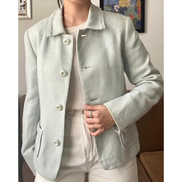 Áo khoác tweed Nhật vintage