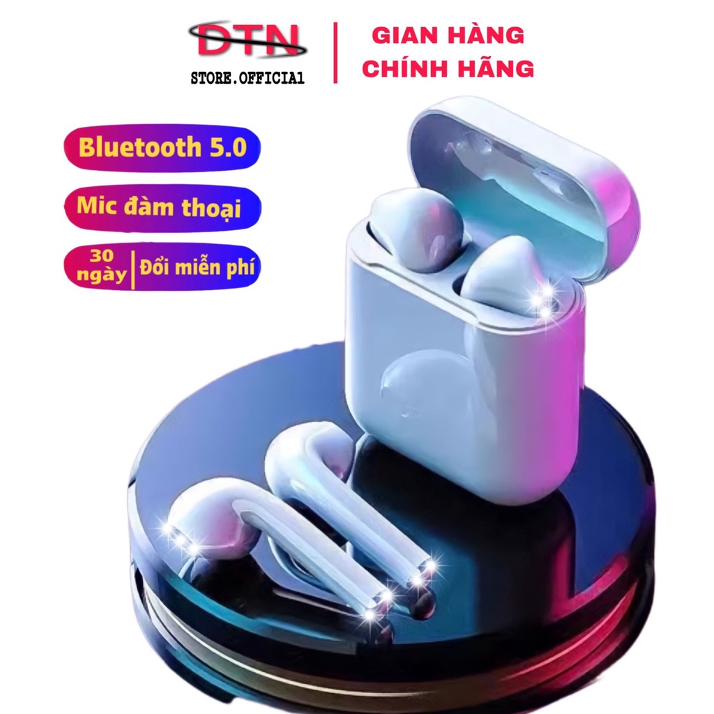 Tai nghe bluetooth không dây I12S DTN cao cấp, đầy đủ chức năng, cảm ứng cực nhạy, bảo hành 12 tháng