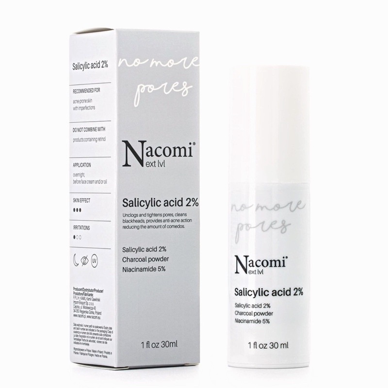 Serum Nacomi Salicylic Acid 2% tẩy da chết, kiểm soát dầu, ngăn ngừa mụn 30ml