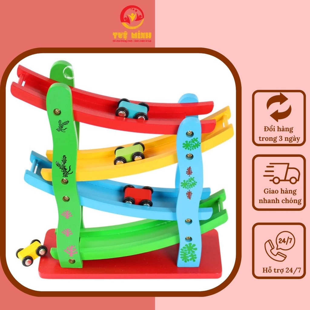 Đồ Chơi Xe Cầu Trượt♥FREESHIP♥Đồ Chơi Trẻ Em Xe Cầu Trượt 4 Tầng Cho Bé Yêu