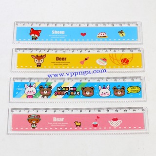 [MUA SỈ GIẢM 10%] Thước kẻ học sinh, văn phòng, dài 15cm, 01017 (có hình) (1 cây)