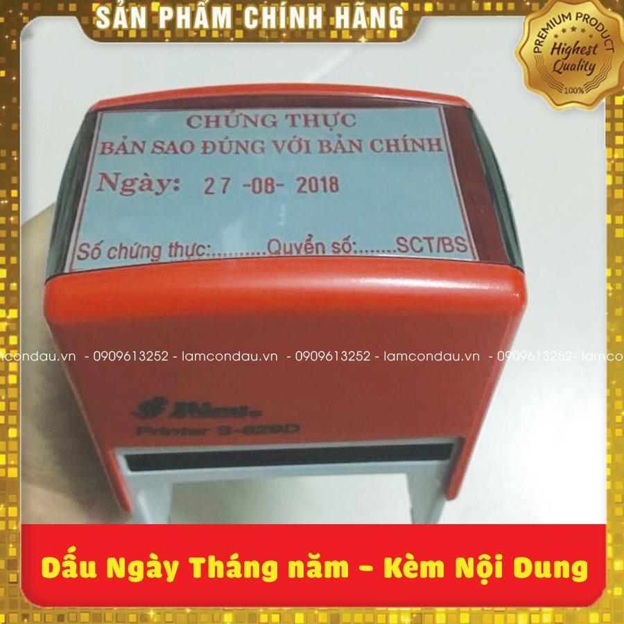 Dấu Chứng Thực Bản Sao Đúng Với Bản Chính Thay Đổi Được Ngày Tháng Năm Chính Hãng Shiny