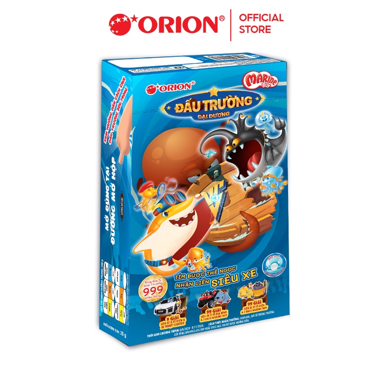 Bánh Cá Marine Boy Orion vị Rong Biển Tuyết Xanh 35g/hộp