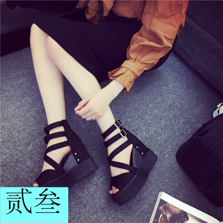 Giày Sandal Đế Xuồng Cao Gót Chống Trượt Phong Cách Mới Mùa Hè 2023 Cho Nữ