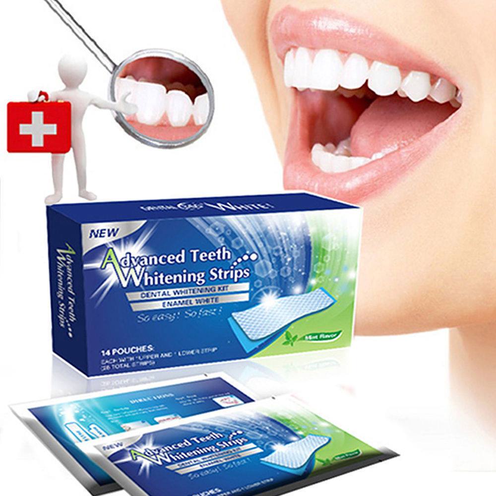Miếng Dán Trắng Răng Whitening Strip Advanced Liệu Trình Dưỡng Trắng Răng Hiệu Quả An Toàn