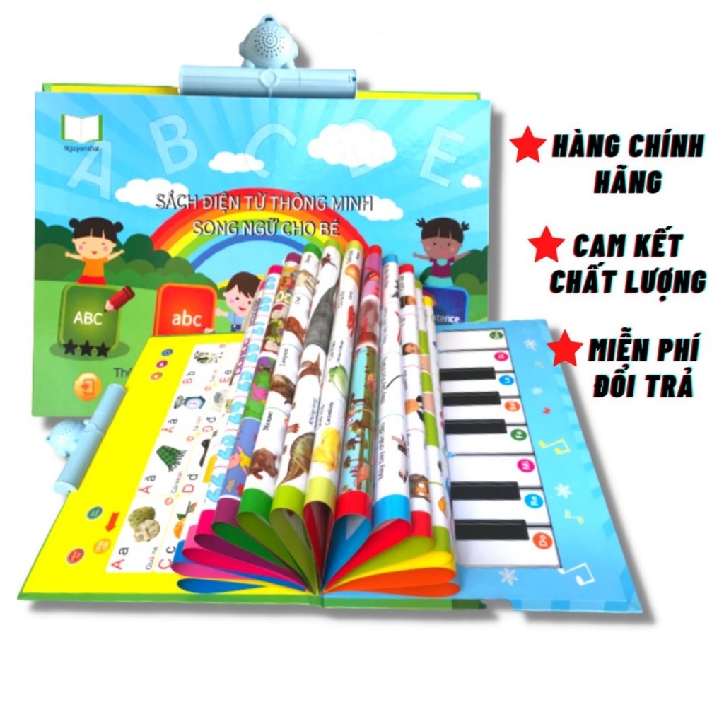 Sách điện tử học tiếng Anh Việt cho bé, sách điện tử nói song ngữ, bảng chữ cái điện tử - ZINGSHOP