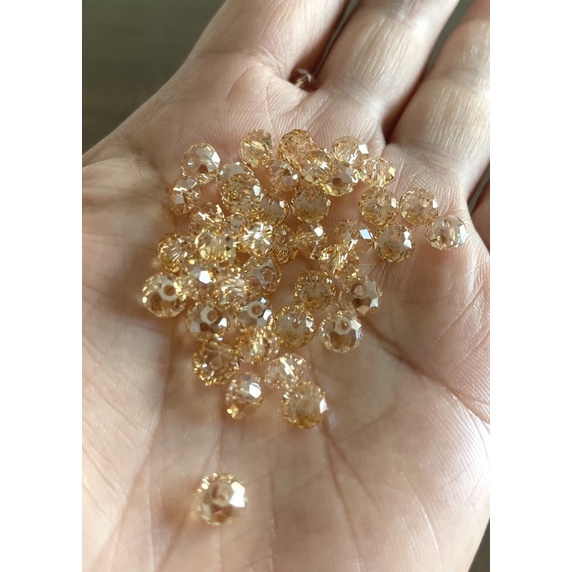 Combo 20 Hạt Pha Lê Áo Bánh Cam 6ly