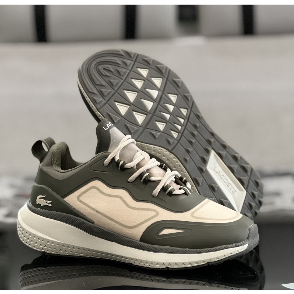 Giày lacoste Chính Hãng Unisex Mùa Xanh Rêu (Full Box) Tặng Kèm Vớ