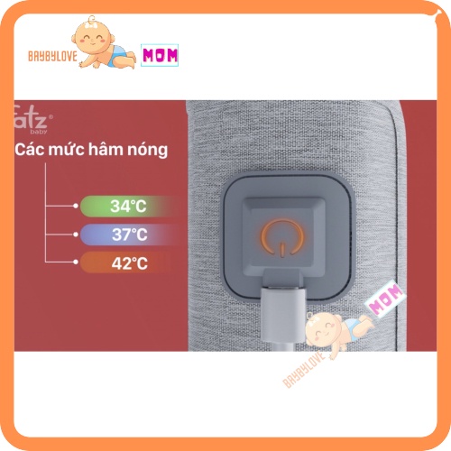 READY 1 - Túi vải ủ ấm bình sữa / Dụng cụ hâm sữa du lịch cầm tay FatzBaby Fatz - giữ nhiệt làm ấm nóng - FB3101TN