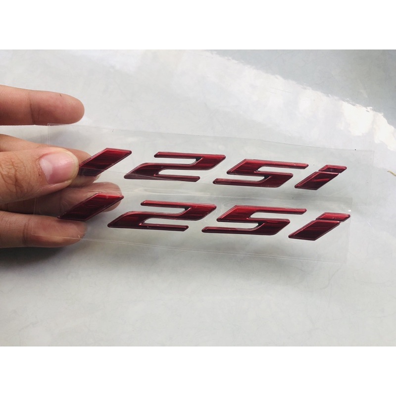 Cặp Số 125 Wi Đỏ Chữ Nổi Zin