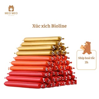 Xúc xích ăn vặt cho chó mèo - bioline vị bò - vị gà - vị cá bịch 30 cây