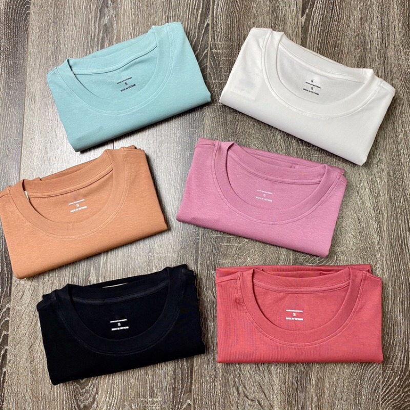 Áo thun trơn nữ Uni cổ tròn cộc tay dáng vừa basic Melya cao cấp, áo phông trơn nữ  UNi cotton đen trắng chất vải đẹp U1 | BigBuy360 - bigbuy360.vn