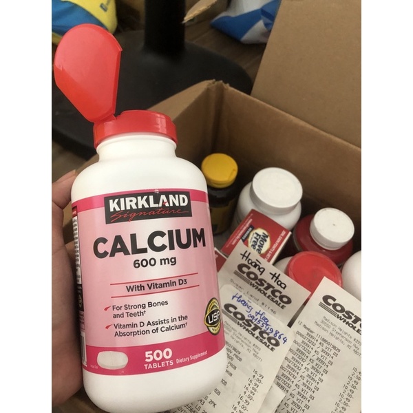 Viên uống Canxi kirkland -Calcium + D3 kirkland 500v