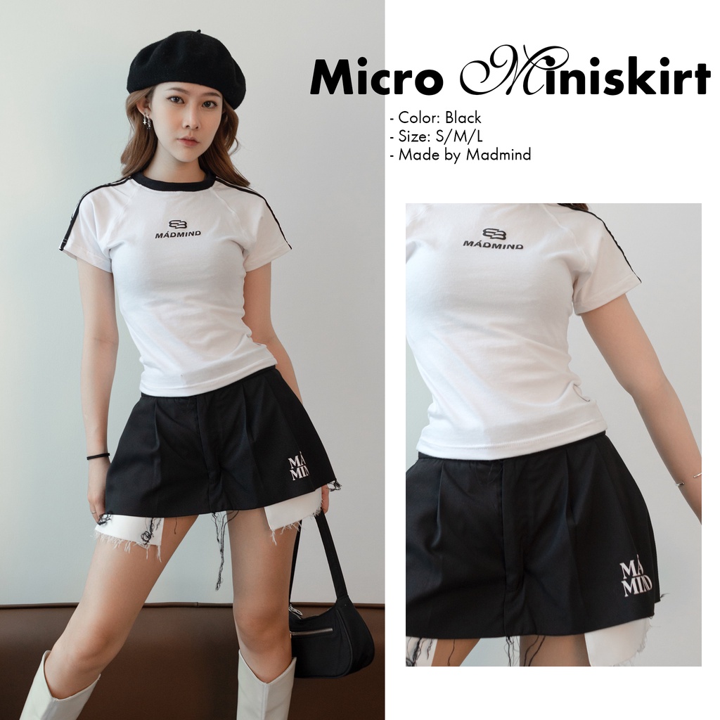 Váy Xếp Ly Micro Mini Skirt Màu Đen - Có Quần Bảo Hộ | BigBuy360 - bigbuy360.vn