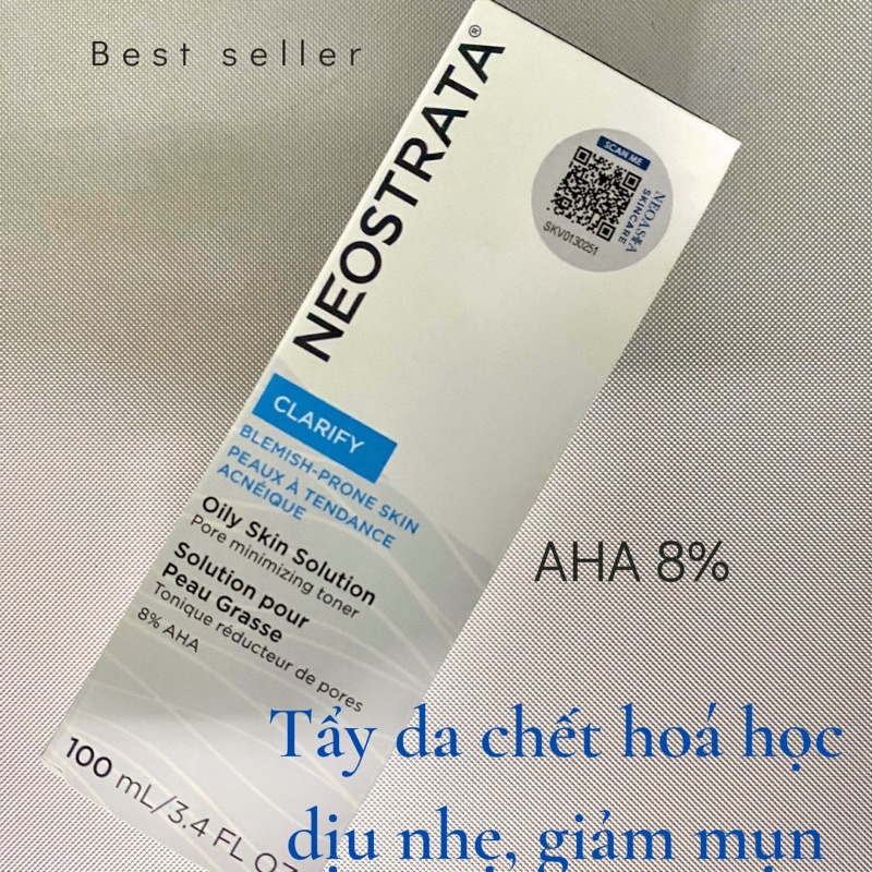 Neostrata AHA 8% tẩy da chết hoá học dịu nhẹ, giảm mụn