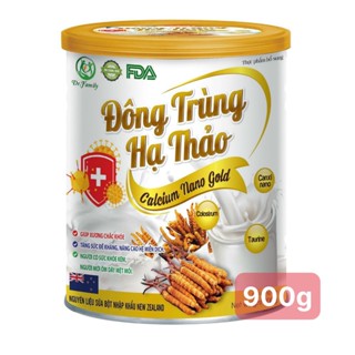 [Hộp 900g] Sữa Đông Trùng Hạ Thảo Gold. Hồng Sâm Ngọc Linh Giúp Tăng Đề Kháng, Ổn Định Huyết Áp Tim Mạch