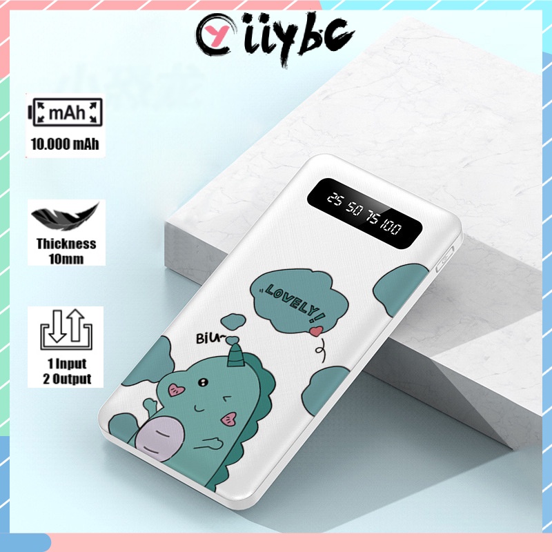 Pin Sạc Dự Phòng 10000mAh Màn Hình LED Mini Có Chức Năng Sạc Dự Phòng Cho iPhone / Android