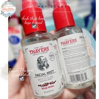 Nước hoa hồng không cồn Thayers - Hương hoa hồng - 89ml