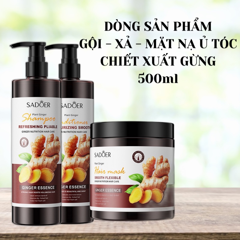 DẦU GỘI DẦU XẢ MẶT NẠ TÓC GỪNG SADOER