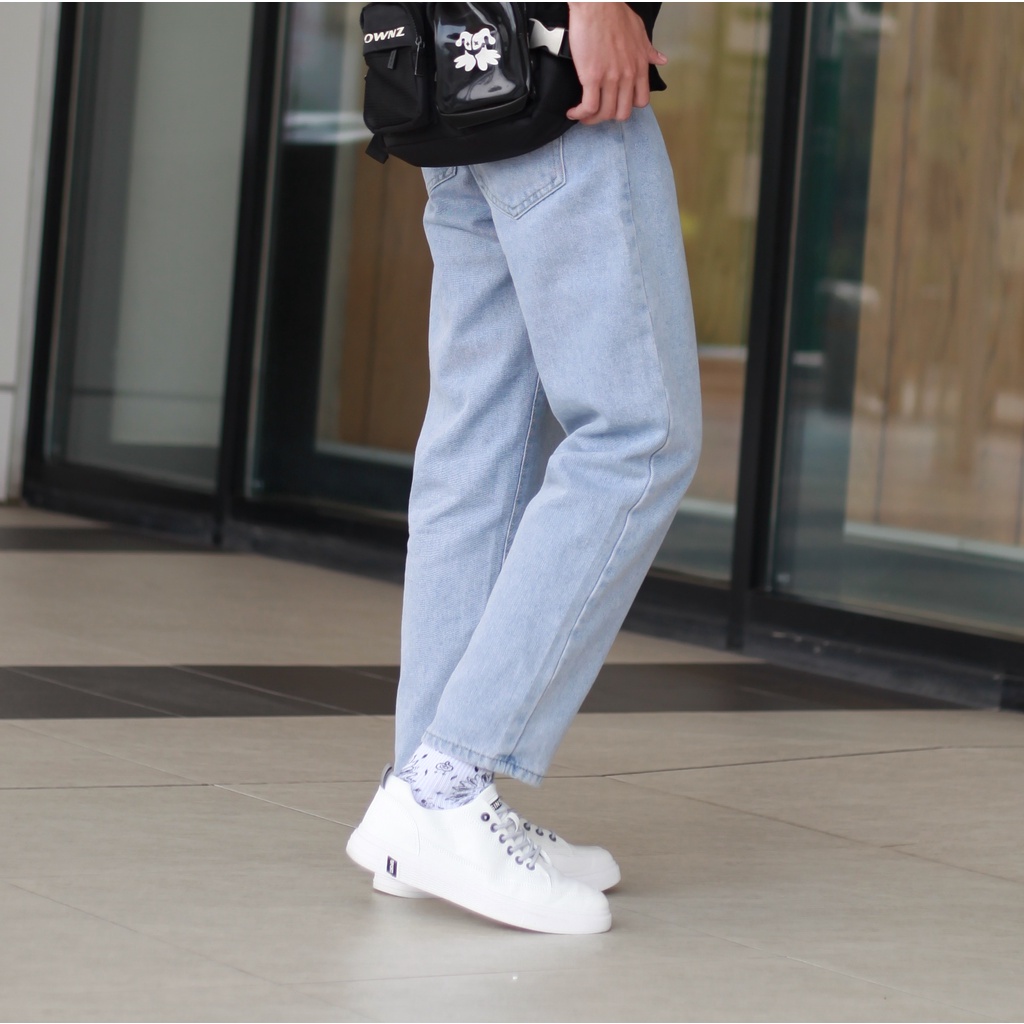 Quần jean baggy nam nữ unisex - quần jean ống suông cao cấp màu xanh đen xám phom rộng pon.mens hà nội hcm