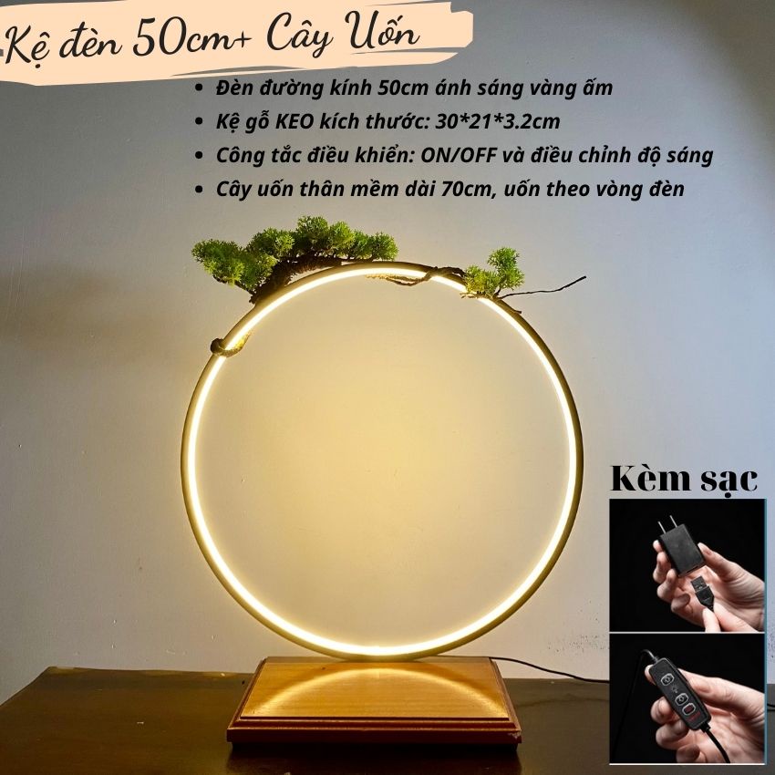 Kệ đèn hào quang đặt tượng SIZE LỚN - Kệ đèn led trang trí decor,thác khói trầm hương đèn Led